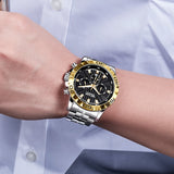 Men Chronograph Quartz Watches Luxury Waterproof Watch