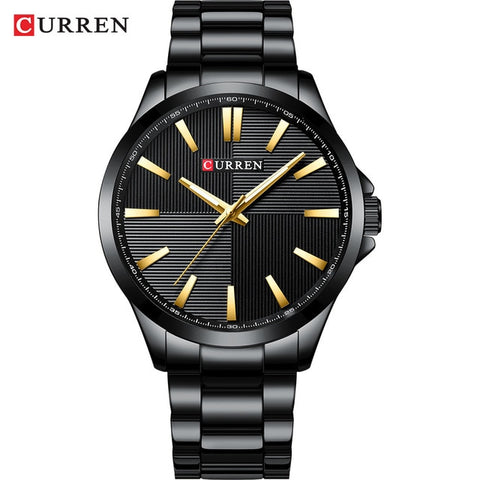 Men Watch Stainless Steel Wristwatch Waterproof