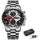 Men Watch Chronograph Quartz Clock Waterproof