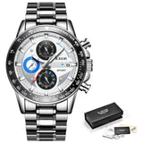 Men Watch Chronograph Quartz Clock Waterproof