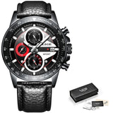 Men Watch Chronograph Quartz Clock Waterproof