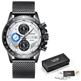 Men Watch Chronograph Quartz Clock Waterproof