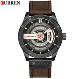 Men Leather Wristwatches Quartz