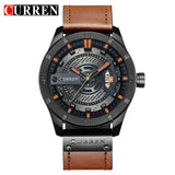 Men Leather Wristwatches Quartz