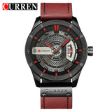 Men Leather Wristwatches Quartz