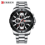 Men Watch Stainless Steel Quartz Chronograph