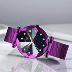 Luxury Crystal Watch Waterproof Steel Mesh Quartz Women